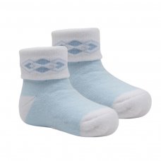 S520-B: Blue 2 Pack Anti-Slip Terry Socks (0-12 Months)